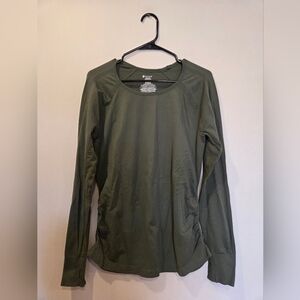 GAIAM Women's Olive Long-Sleeve Performance Top